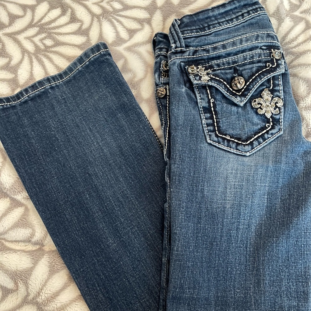 miss me jeans w cross pockets bootcut and lowrise NWOT